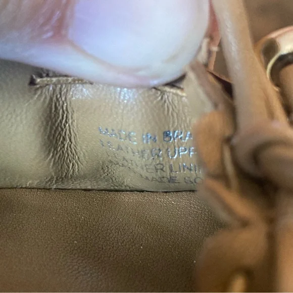 Tory Burch Gold Accent Tan Loafers - Picture 3 of 5